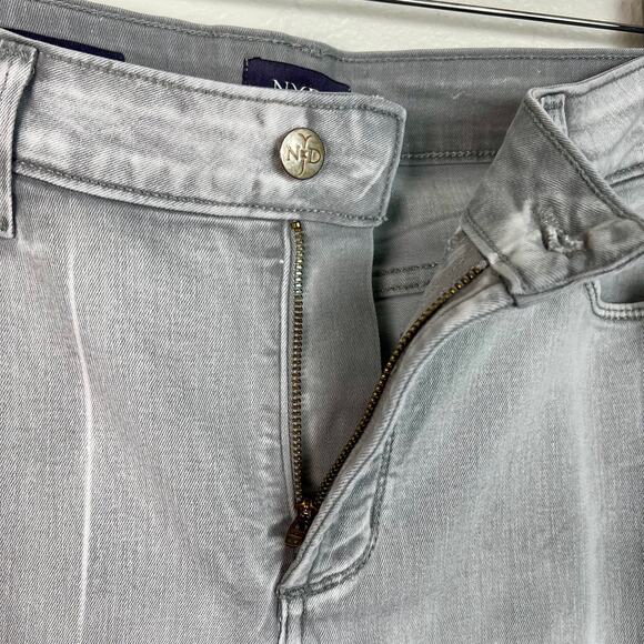 NYDJ Marilyn Straight Jeans Size 14 in Stone Gray Wash - Picture 4 of 6